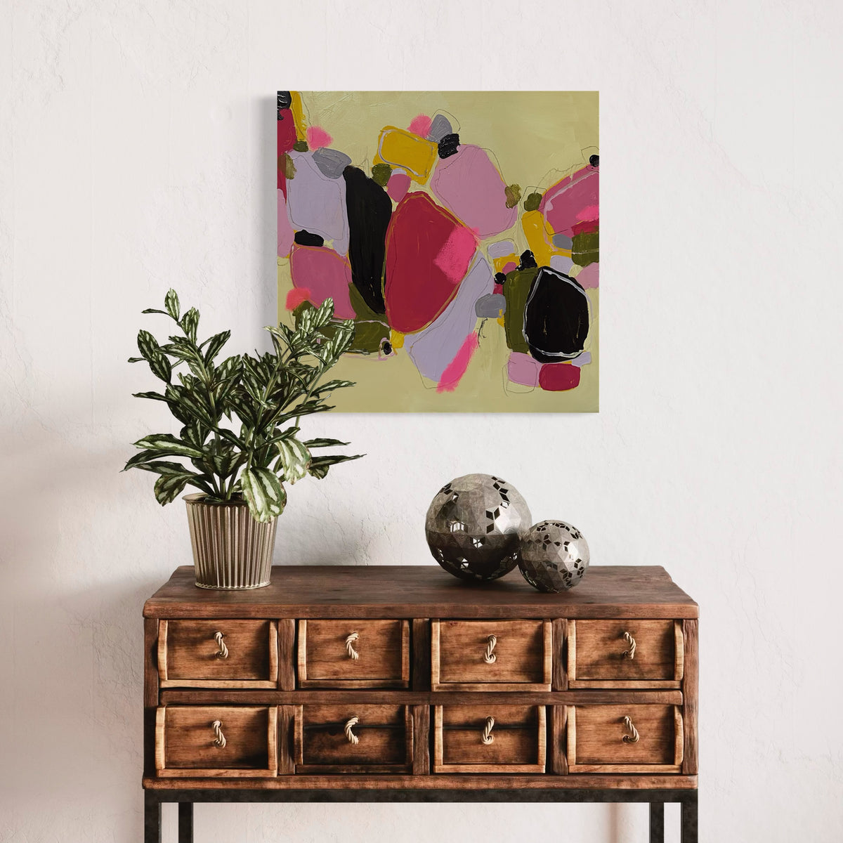 “She Knows Her Target Audience”   Original Painting 20” x 20”