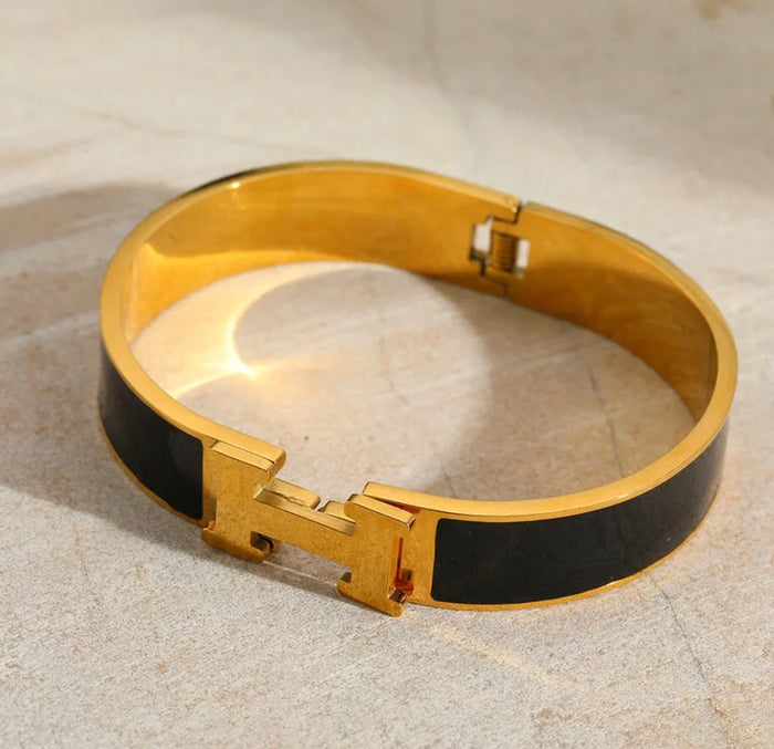 White or Black “H” Bracelet