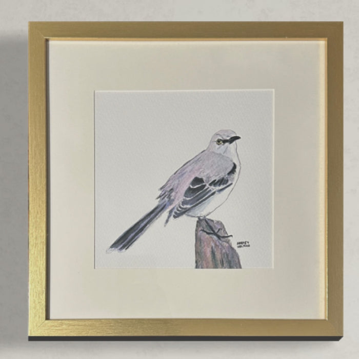 Original Watercolor Mockingbird Painting (A)