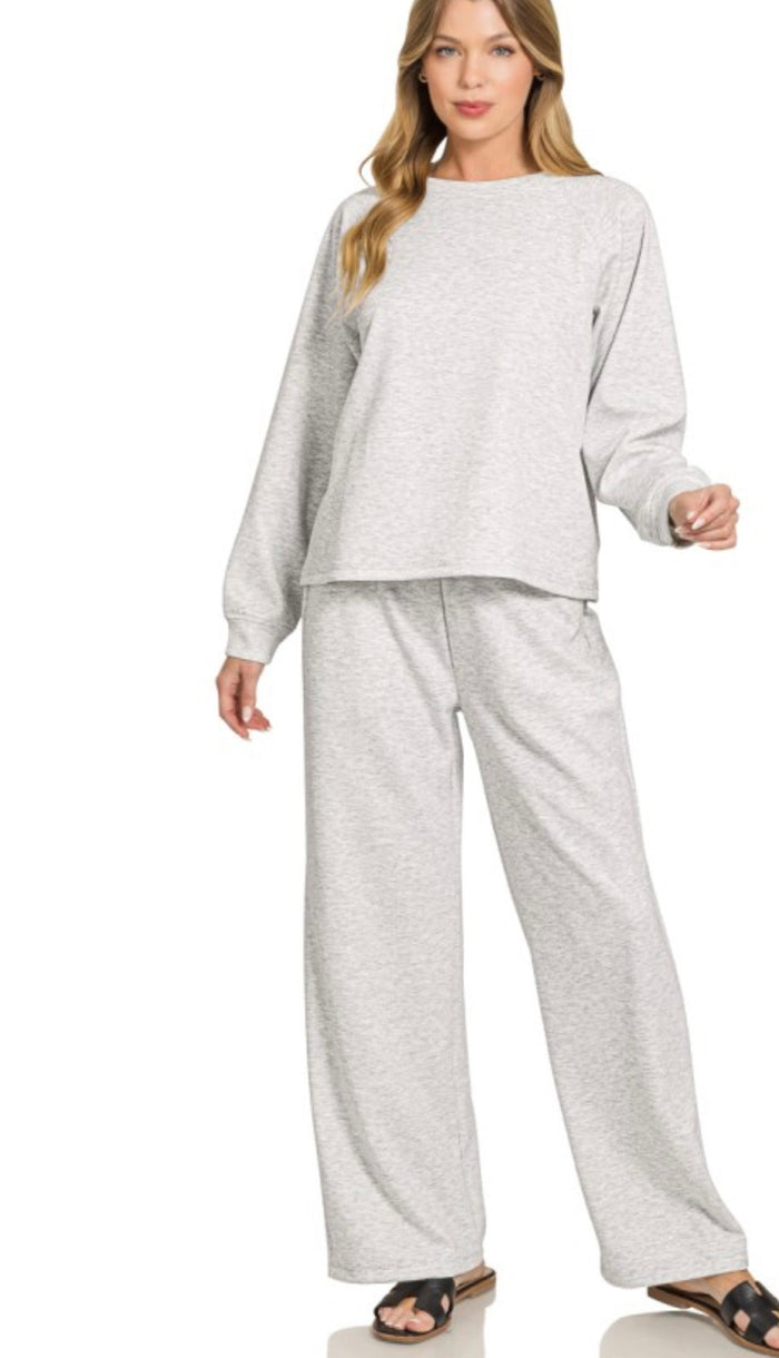 Heather Grey Scuba Fabric Set
