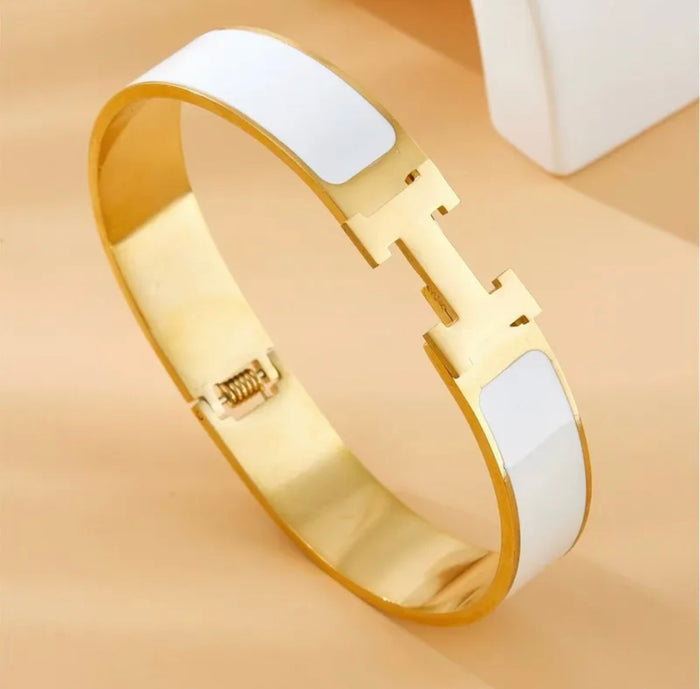 White or Black “H” Bracelet