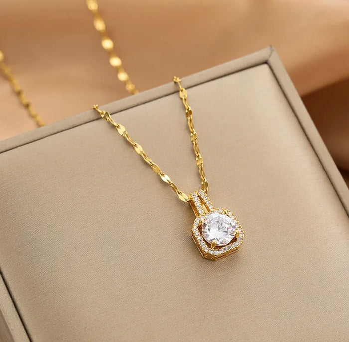 Square CZ Necklace