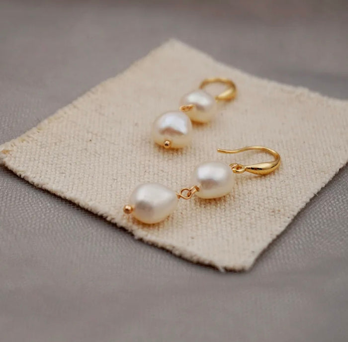 Double Pearl Earrings (FW10)