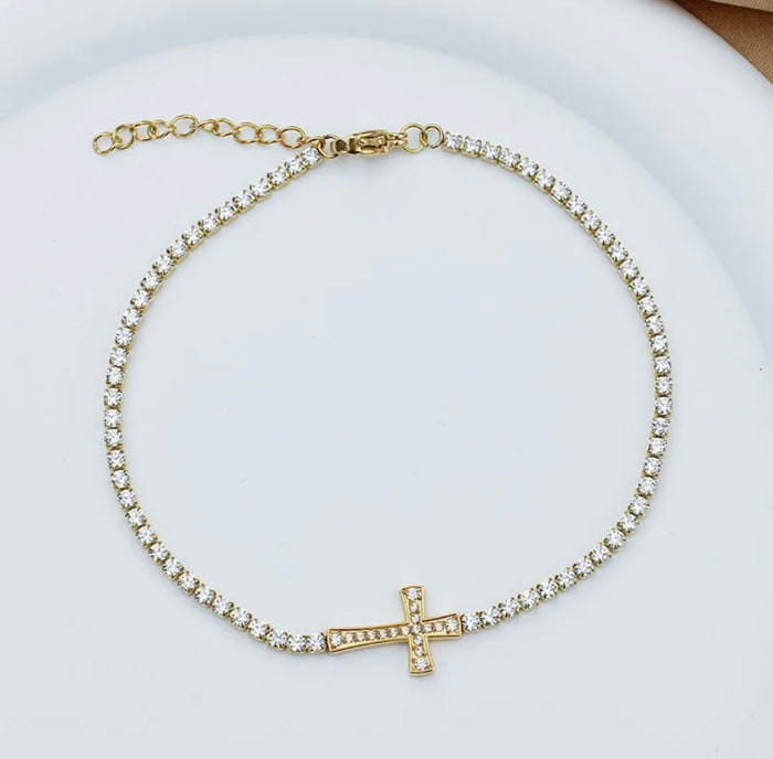 Sparkly Cross Bracelet A (FW)