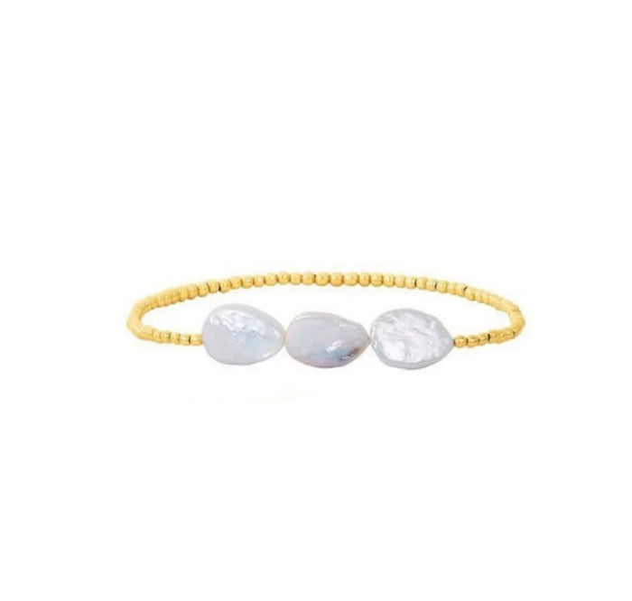 Organic Three Pearl Bracelet