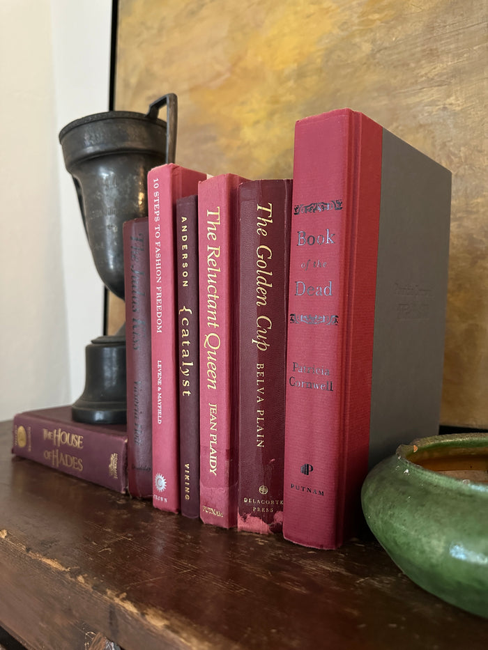 Books by Color: Burgundies & Berries