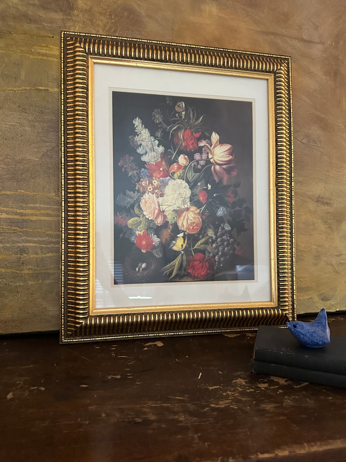 Framed Print of a Dutch Master Floral Painting