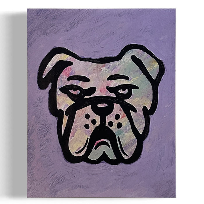 11x14 Lavender Bulldog Print