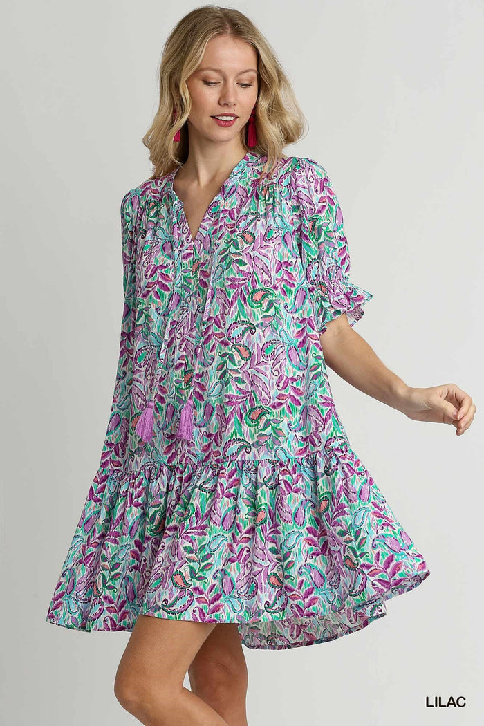 Lilac Print Dress
