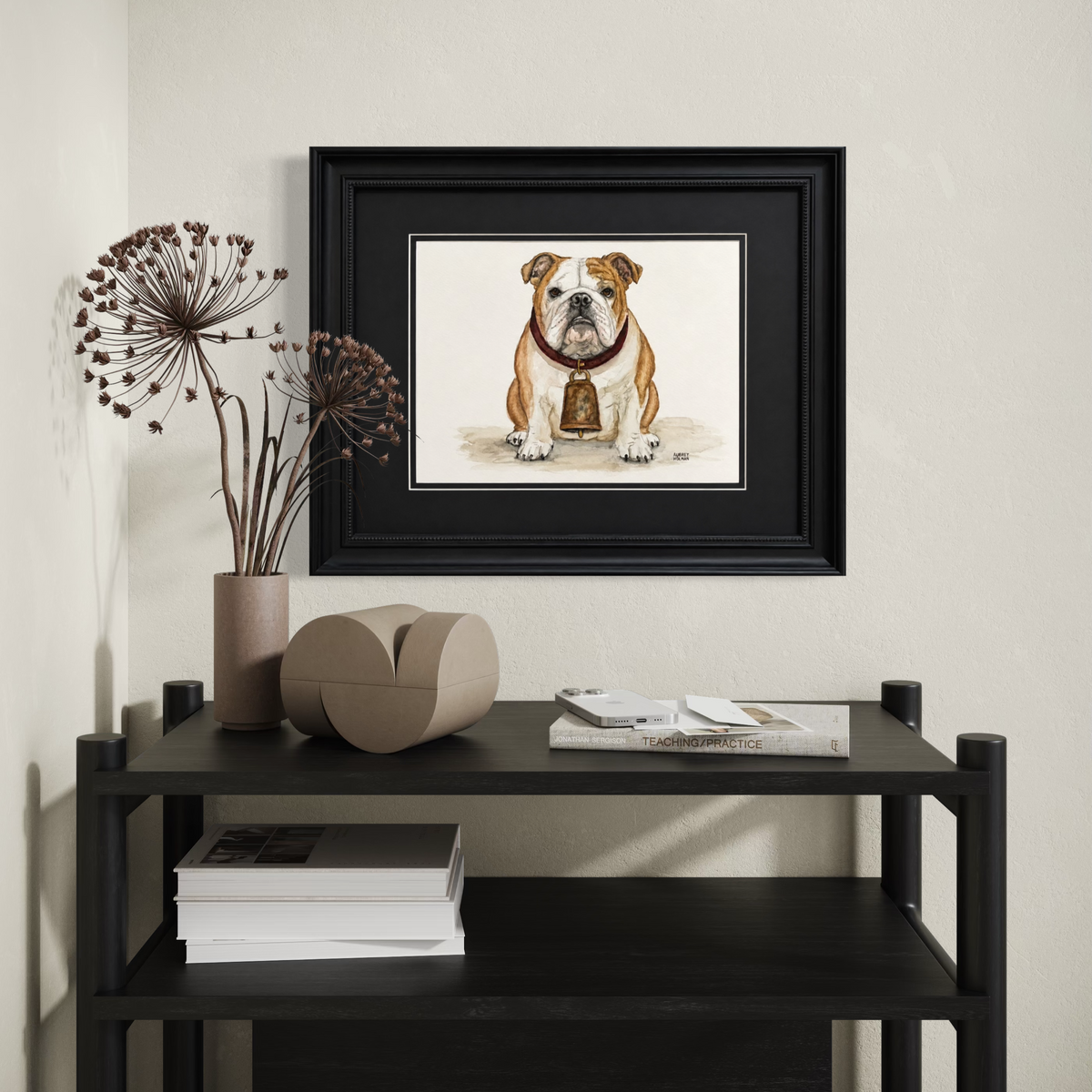Bulldog Original Watercolor Painting