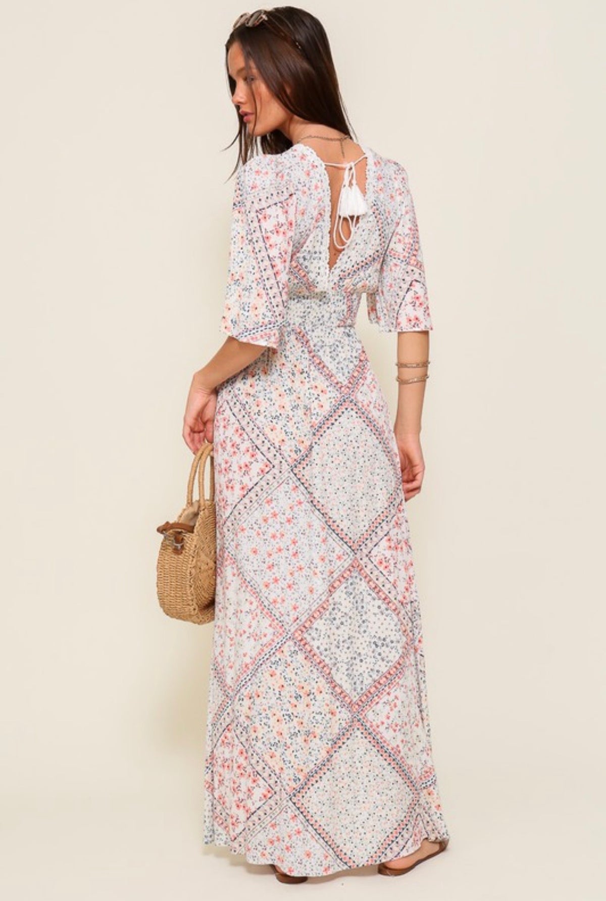 Patchwork Boho Maxi Dress