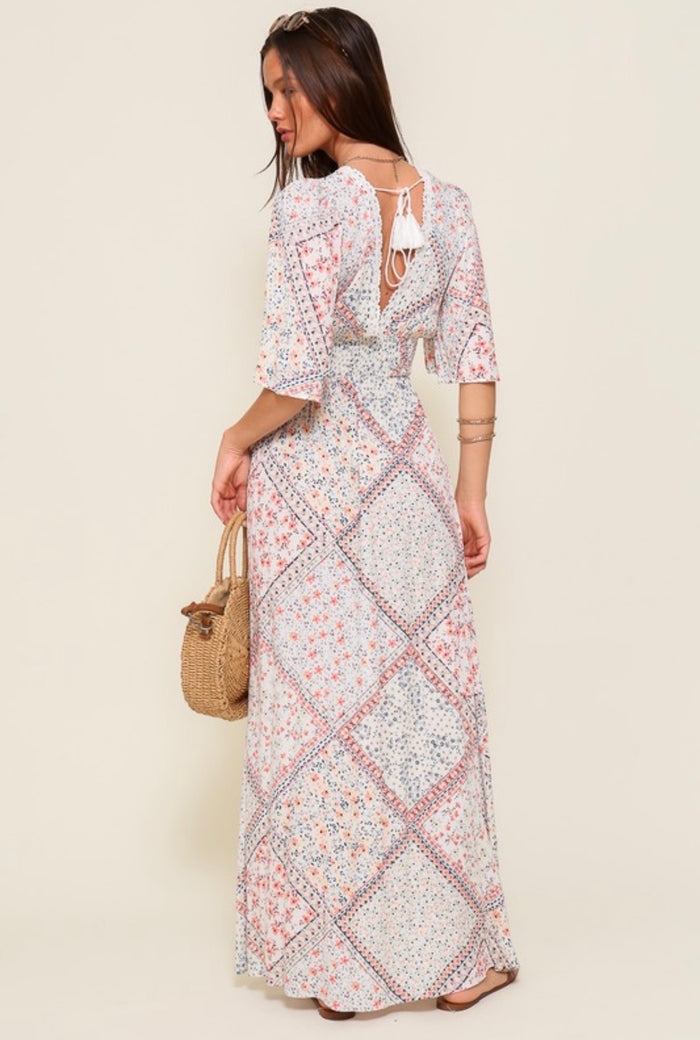 Patchwork Boho Maxi Dress