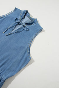 *WEBSITE EXCLUSIVE*  Sleeveless Tiered Chambray Maxi Dress