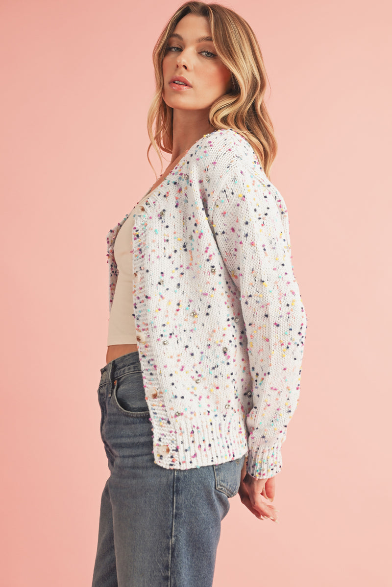 *WEBSITE EXCLUSIVE*  Sabrina Confetti Knit Cropped Cardigan