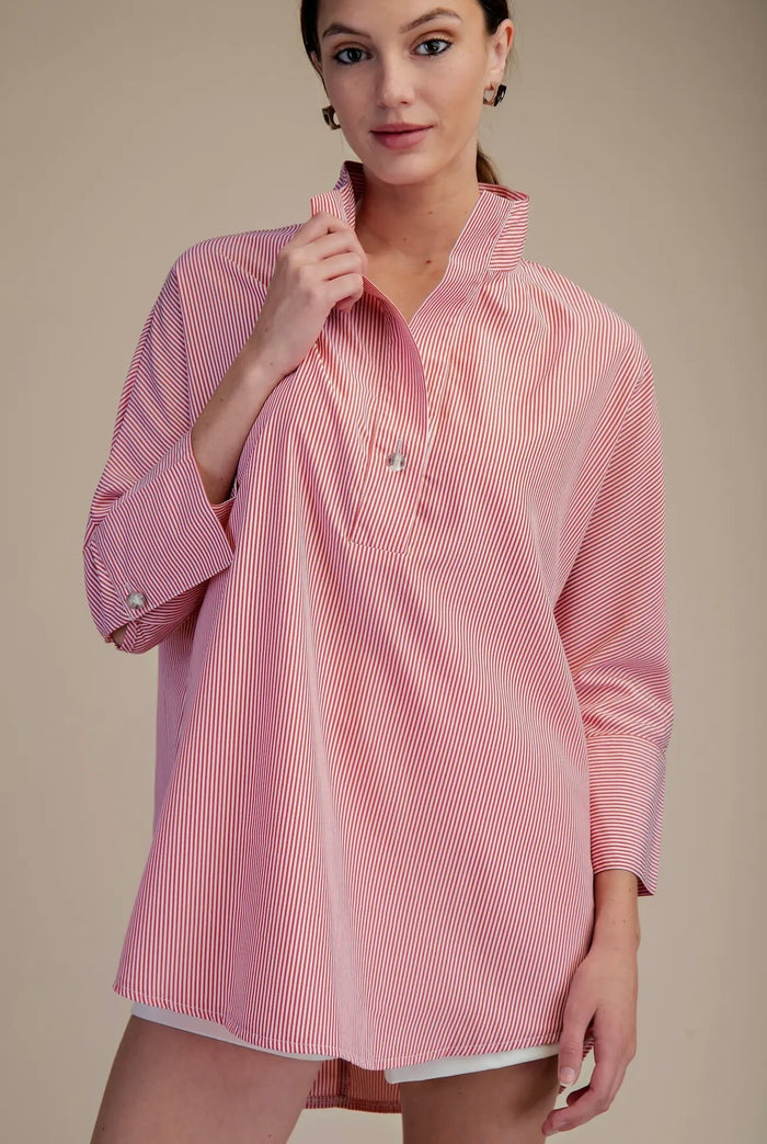 ❤️ Red & White Striped Blouse