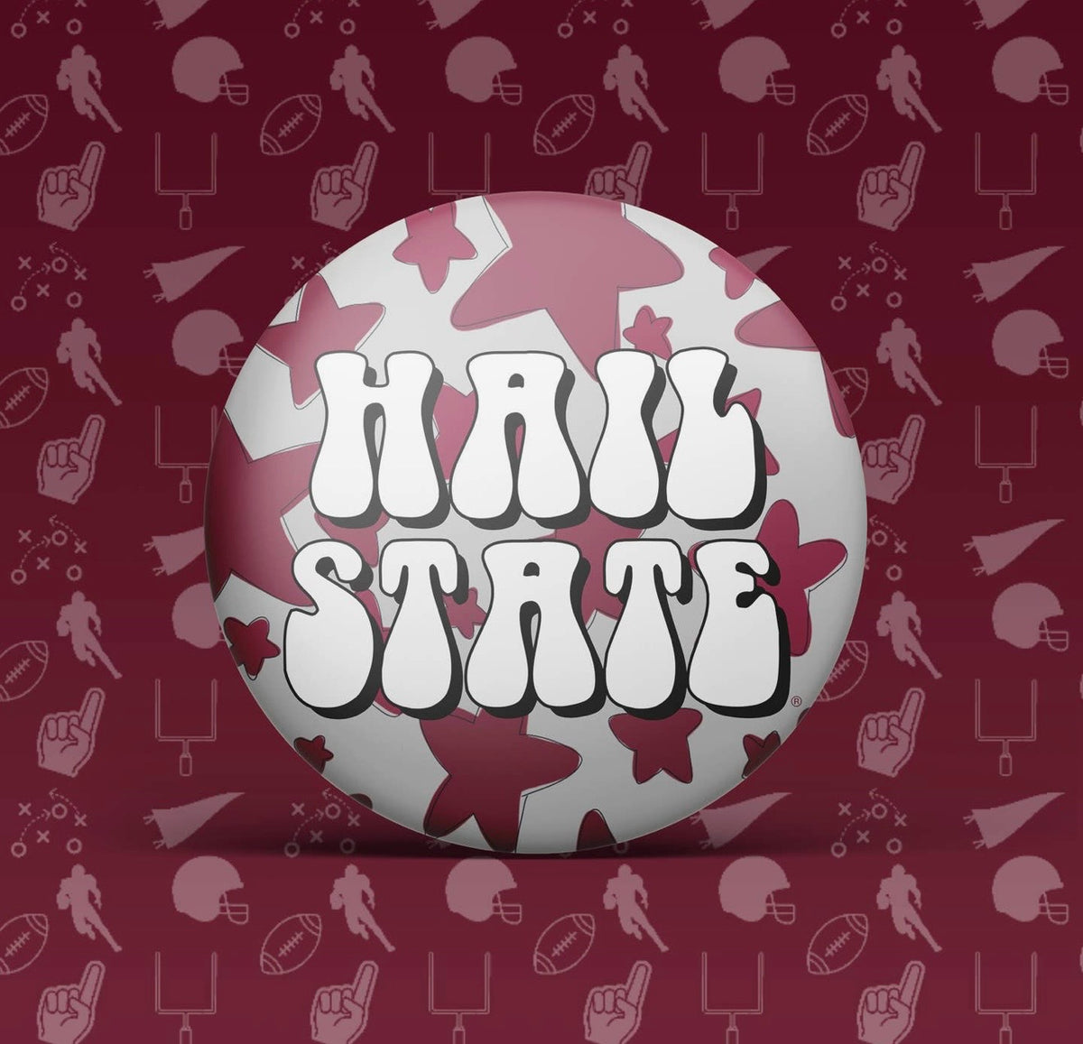 Hail State Star Game Day Button