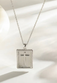 Gold or Silver Rectangle Cross Necklace