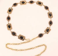 Champagne OR Black Gem Chain Belt (FW)