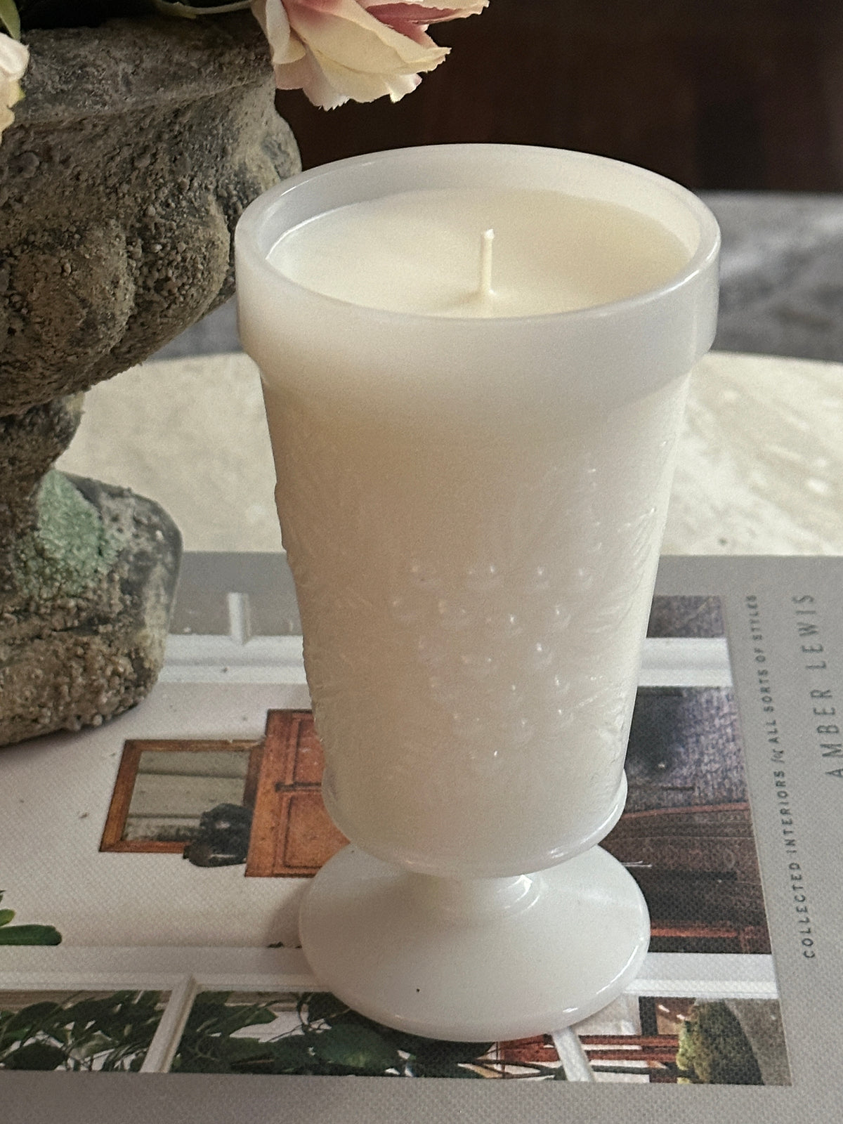 Old Soul Candle Co. Milk Glass Candle: Sol De Janeiro 68