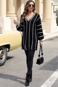 *WEBSITE EXCLUSIVE*  V Neck Loose Tunic Sweater