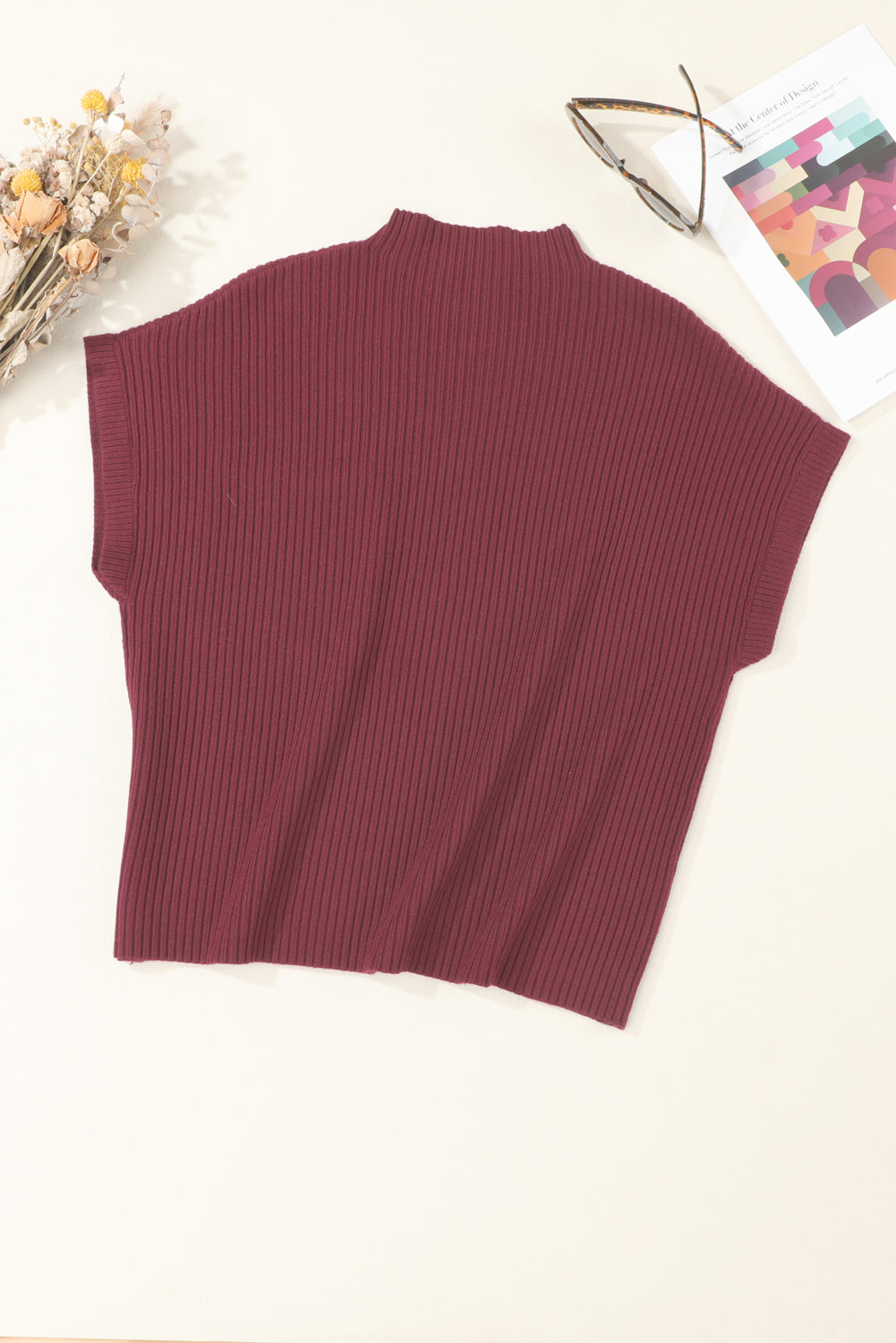 *Website Exclusive* Lee Patch Pocket Ribbed Knit Short Sleeve Sweater