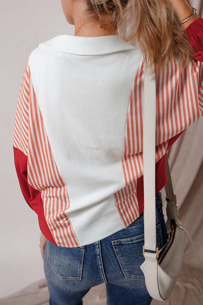 *WEBSITE EXCLUSIVE* Striped Oversized Sweatshirt