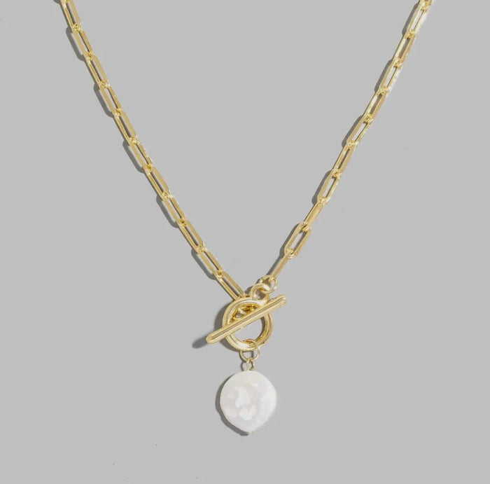 Pearl Disc Necklace