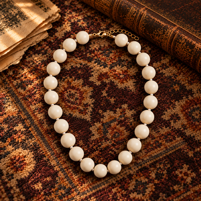 Ivory Chunky Bead Necklace (FW)