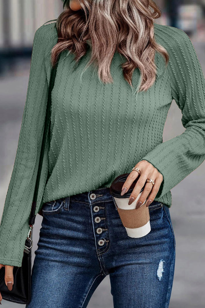 *WEBSITE EXCLUSIVE* Textured Knit Long Sleeve Top