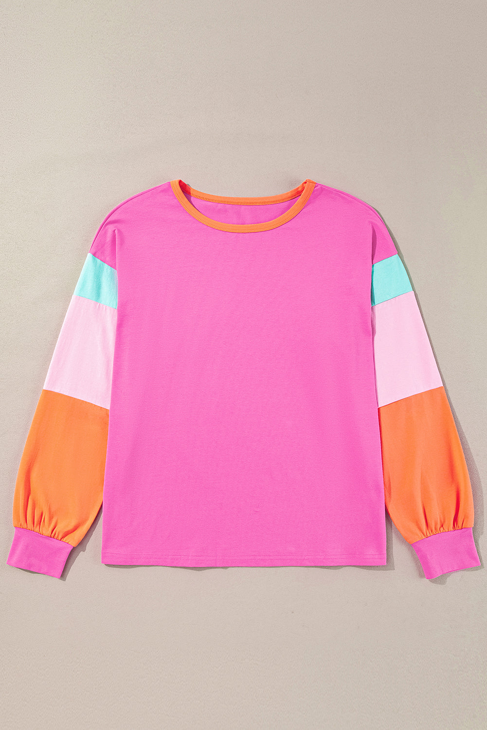 *WEBSITE EXCLUSIVE* Lucy Color Block Sleeve Loose Fit Top