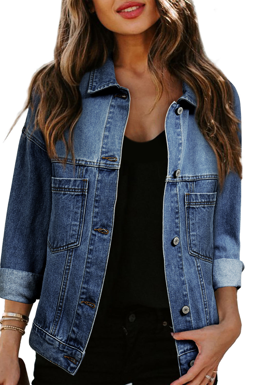 *WEBSITE EXCLUSIVE* Emma Oversized Pocketed Denim Jacket