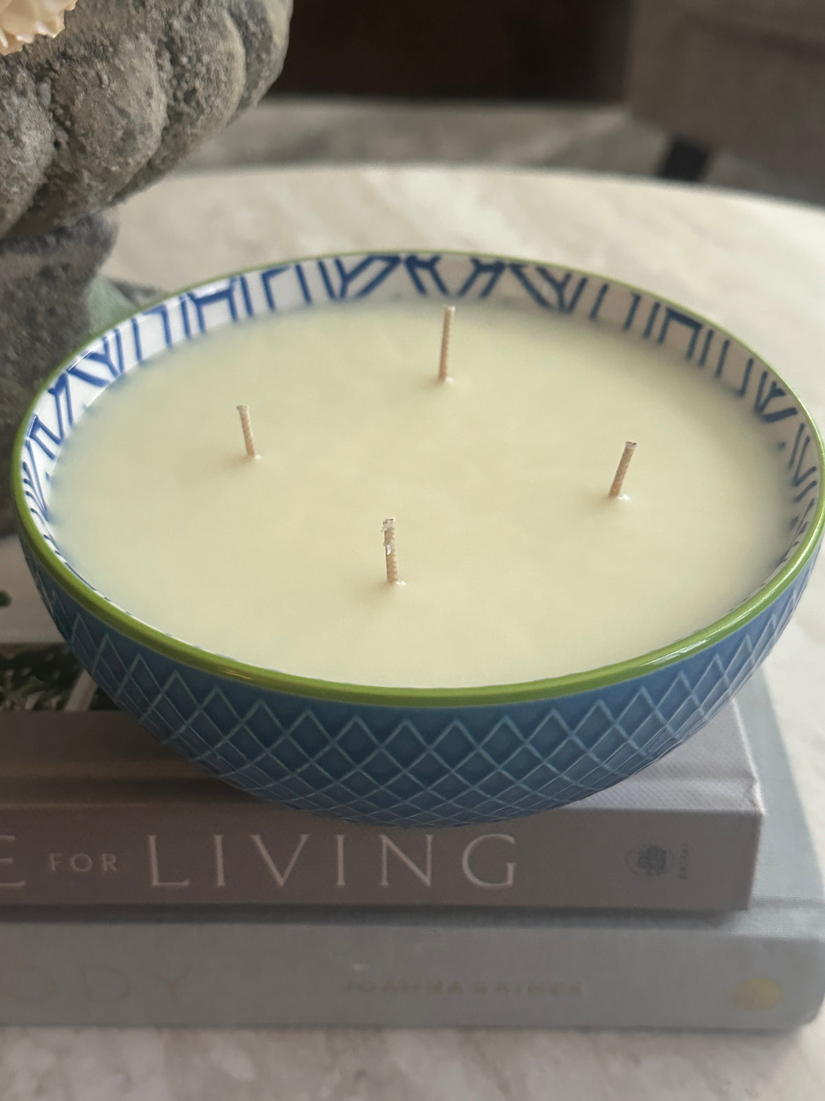 Old Soul Candle Co. Blue Bowl Candle: Tupelo Honey