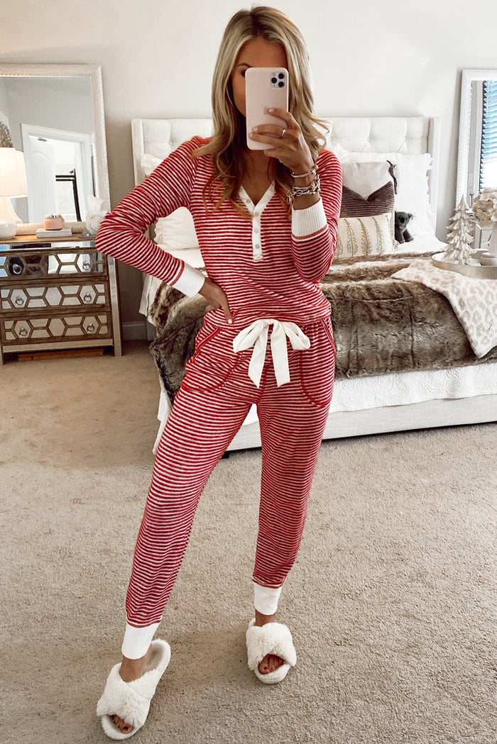 *WEBSITE EXCLUSIVE* Red Stripe Pajama Set