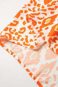 *WEBSITE EXCLUSIVE* Orange Animal Print Blouse