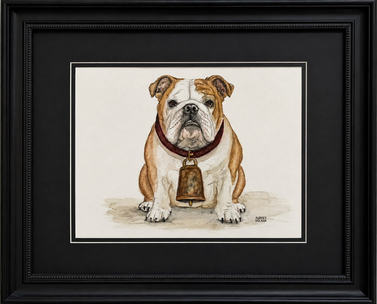 Bulldog Original Watercolor Painting