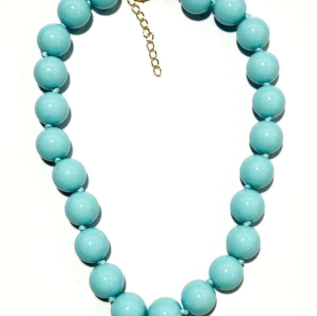 Light Blue Chunky Bead Necklace (FW)