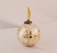 Red, White, Gold or Silver Large Glass Cross Ornament