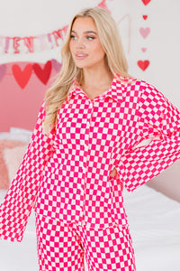 *WEBSITE EXCLUSIVE* Pink Checked Pajamas