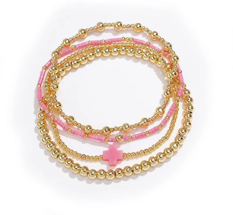 Colorful Set of Beaded Bracelets