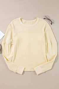 *WEBSITE EXCLUSIVE* Beige Thermal Long Sleeve Top