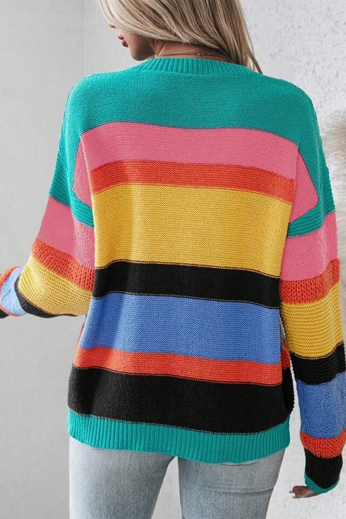 *WEBSITE EXCLUSIVE* Colorblock  Crew Neck Sweater