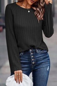 *WEBSITE EXCLUSIVE* Textured Knit Long Sleeve Top