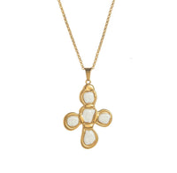 22” White or Colorful Cross Necklace