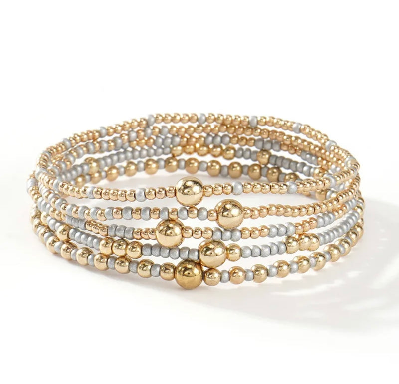 Seed Bead Colorful Bracelet Set