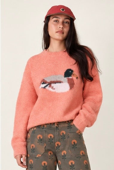 Apricot Mallard Duck Sweater
