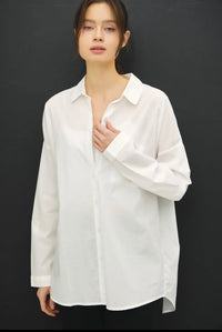 Crisp White Long Sleeve Blouse