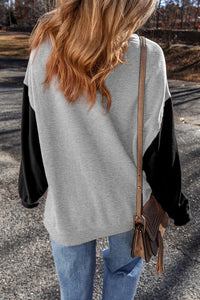 *WEBSITE EXCLUSIVE* Viola Two Tone Drop Shoulder Pullover Sweatshirt