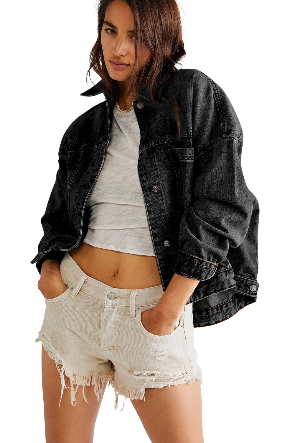 *WEBSITE EXCLUSIVE* Emma Oversized Pocketed Denim Jacket