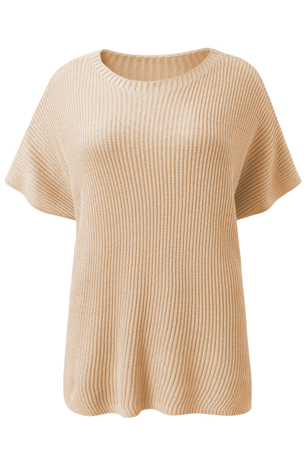 *WEBSITE EXCLUSIVE*  Delia Side Slit Short Sleeve Oversized Sweater