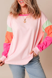 *WEBSITE EXCLUSIVE* Lucy Color Block Sleeve Loose Fit Top